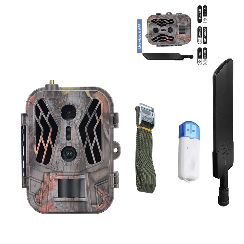 TerraCam Dual 4G 4K — Double optique · 4K · 4G