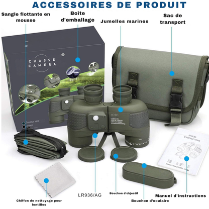 Jumelles d’observation 10x50 avec boussole – TerraCam Explore
